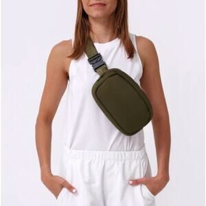 POPUPS Olive Green Neoprene Crossbody Belt Bag